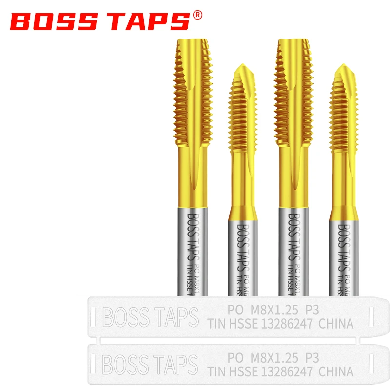 

ЛЕНТЫ BOSS HSSE-M35 Стандартный метчик со спиральной заостренной головкой JIS M12 M14 M15 M16 M18 M20 M22 M24 Машинный винт Метчики с тонкой резьбой