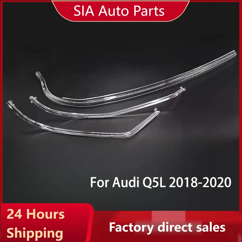 

For Audi Q5L 2018 2019 2020 New LED DRL Headlight Light Guide Acrylic Tubes Daytime Running Tube Bar Angel Eyes Car Accessories