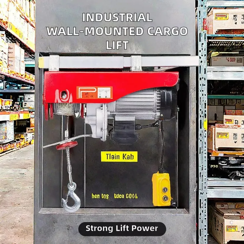 New Electric Wall Mounted Steel Rail Lift 1 Ton Capacity 240V/110V for Industrial Home Garage