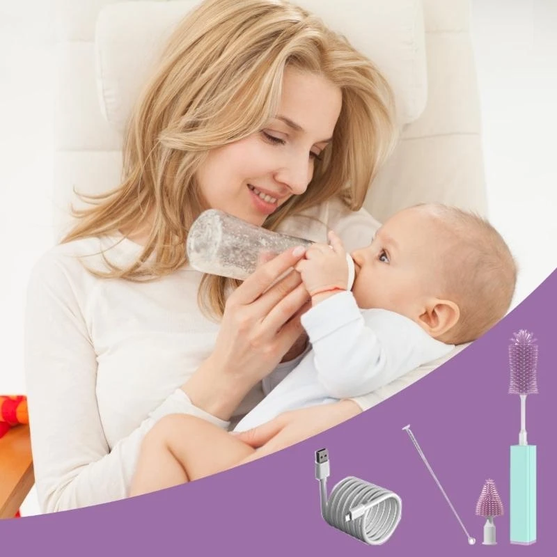 

J15U High Efficiency Electric Baby Bottle Scrubber Electric Bottle Brush