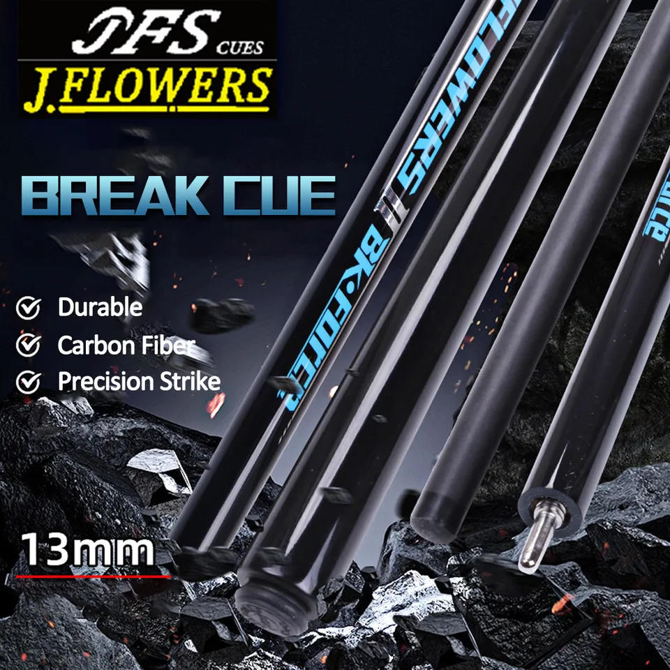 Jflowers BK1-2 Break Cue Carbon Fiber Break Cue with 13mm Tip