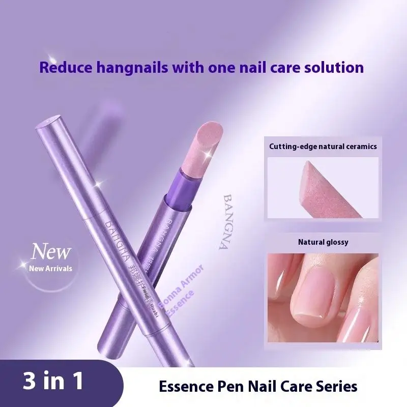 3In1 Ceramic Nail Cuticle Oil Brighten Moisturizing Nail Cuticle Remover Pen Prevent Nail Damage Manicure Care Tool'