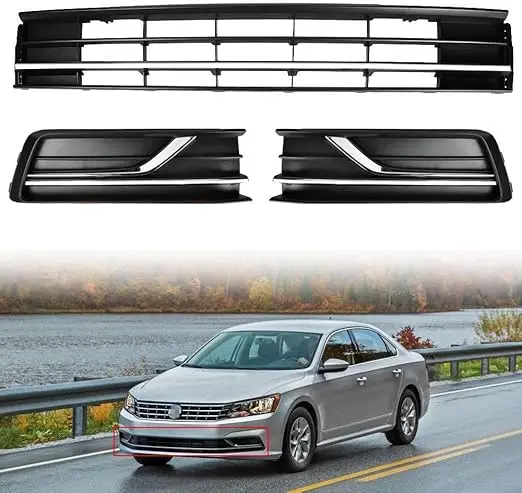 

Front Lower Grille With Fog Lamp Cover Bezel For 2016-2019 VW1036141C