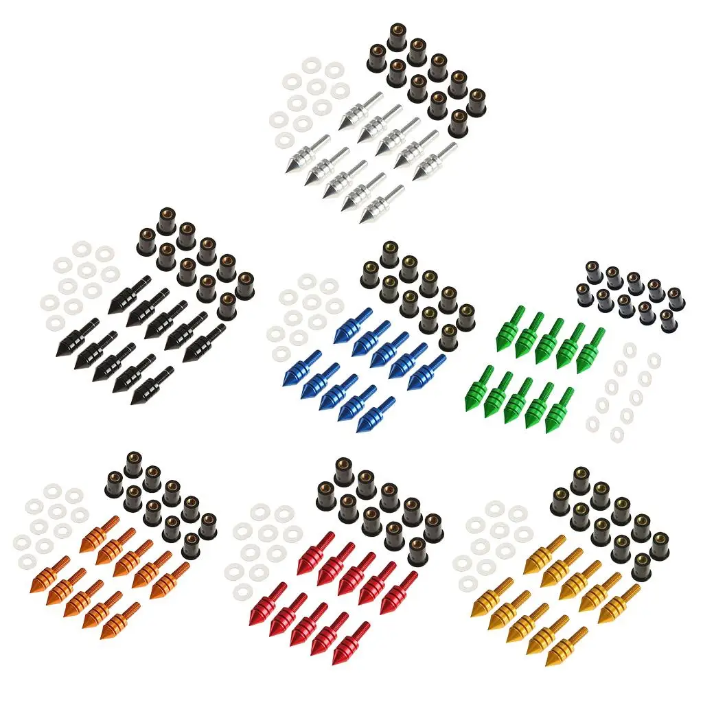 

10pcs Windshield Decoration Mounting Bolts M5 Motorcycle Accessory