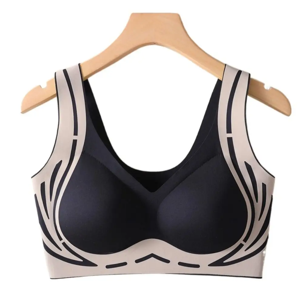 Over Size Wireless Deep V Bra Seamless Close-fitting Brassiere for Women Anti-sagging Gathered Breasts Push Up Underwear Yoga