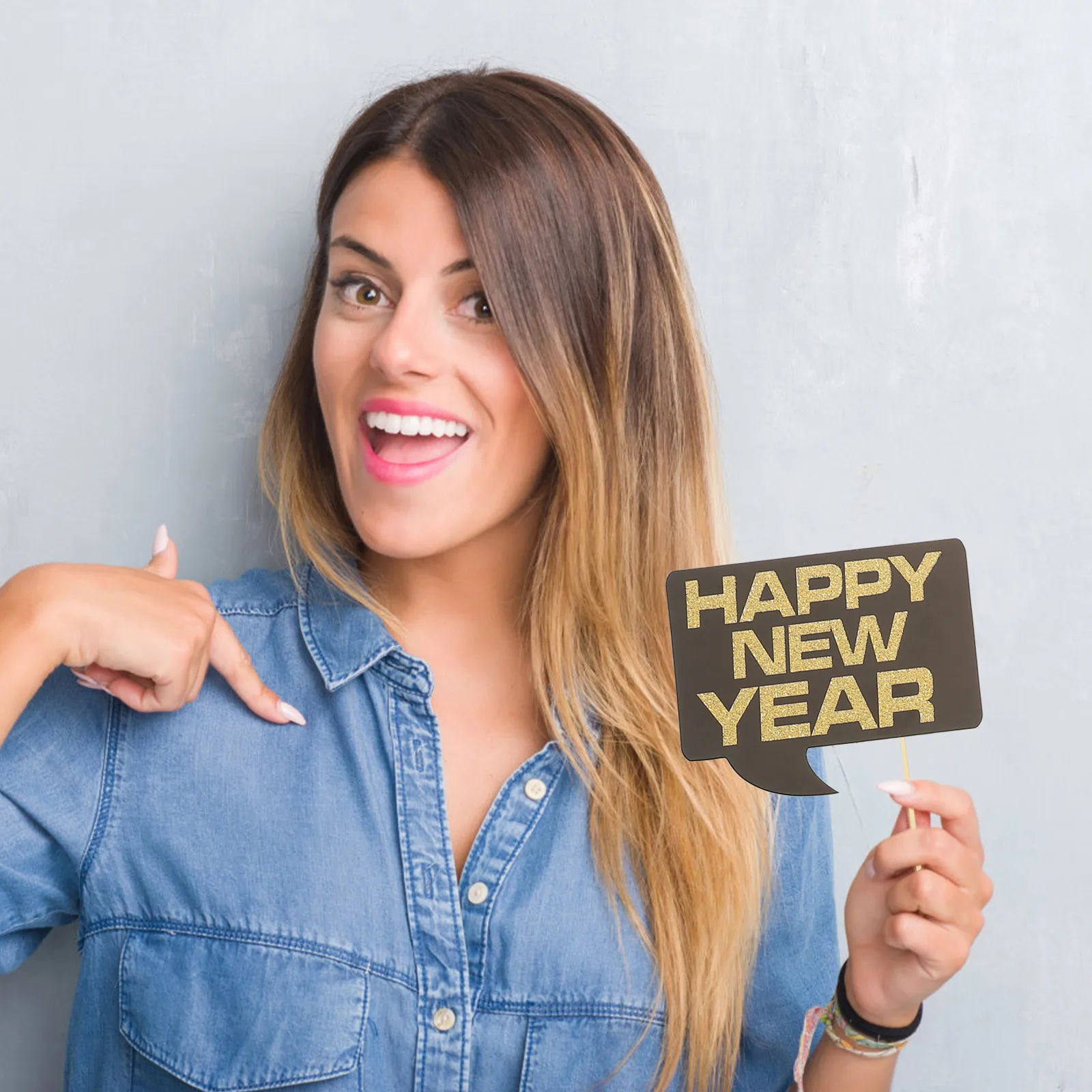 

1 Set Photo 2023 Handheld Photo Booth Funny Selfie Accessories For New Year Eve Party Supplies Creative Props Decorative Props