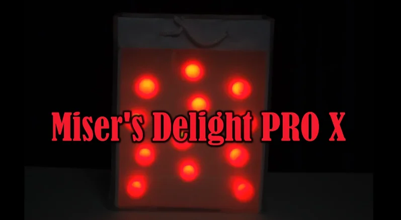 ‌ Misers Delight Pro X Magic Trick - نسخة الضوء الأحمر/الأزرق من Mark Mason أوهام كوميدية وإكسسوارات مرحلة Mentalism