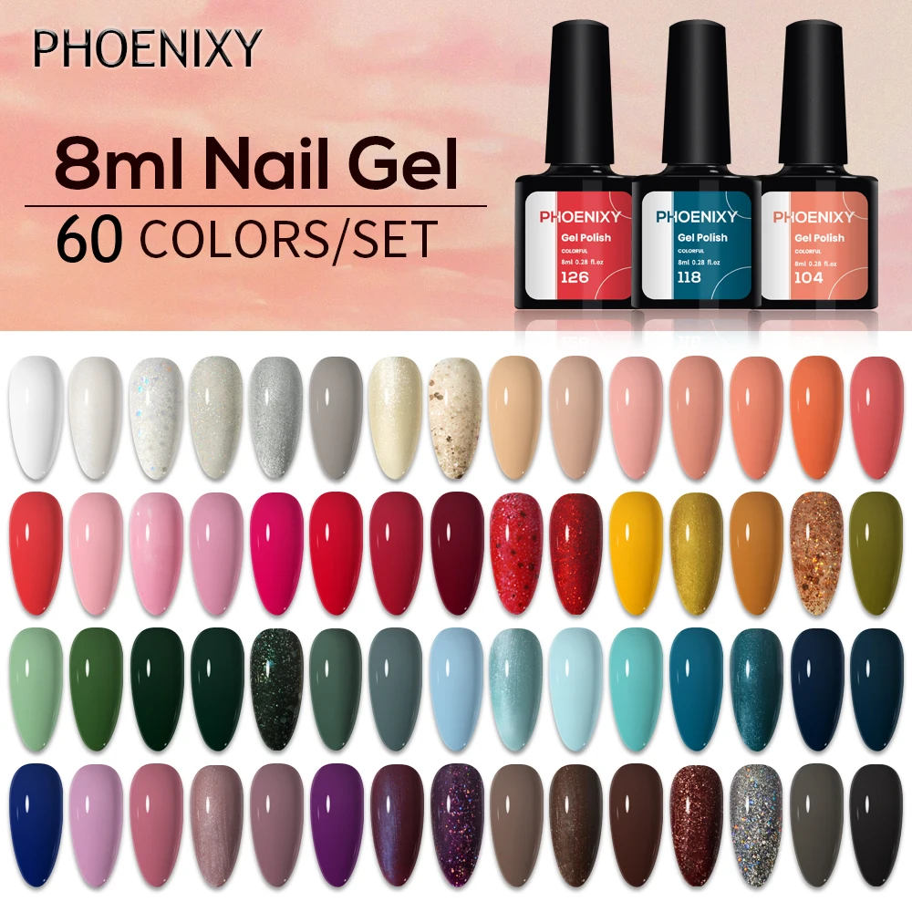 

Gel Nail Polish Set Semi Permanent Varnish Kit Soak Off Gel Pedicure Beginner Nail Supplies For Professionals All For Manicure