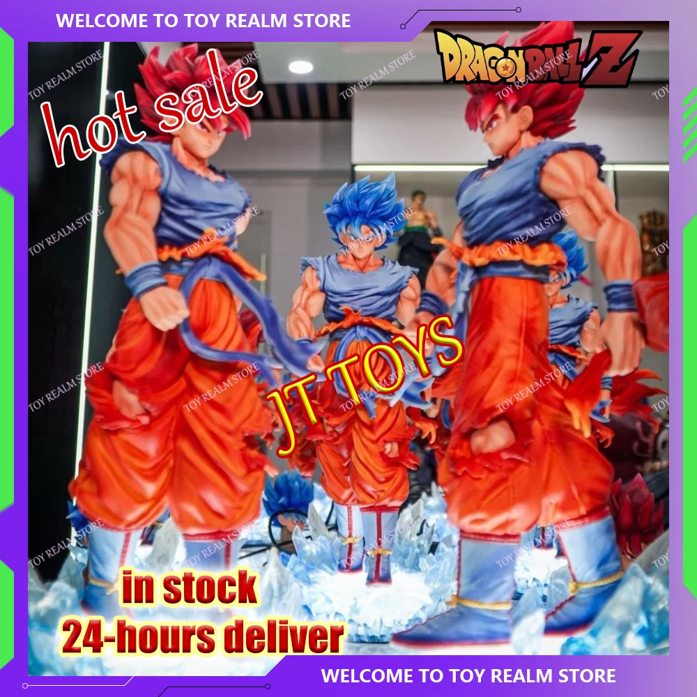

NEW IN STOCK JT Toys Dragon Ball Z Anime Figure Super Blue Goku Double-headed Action Figures GK Goku PVC Statue Toy Gift
