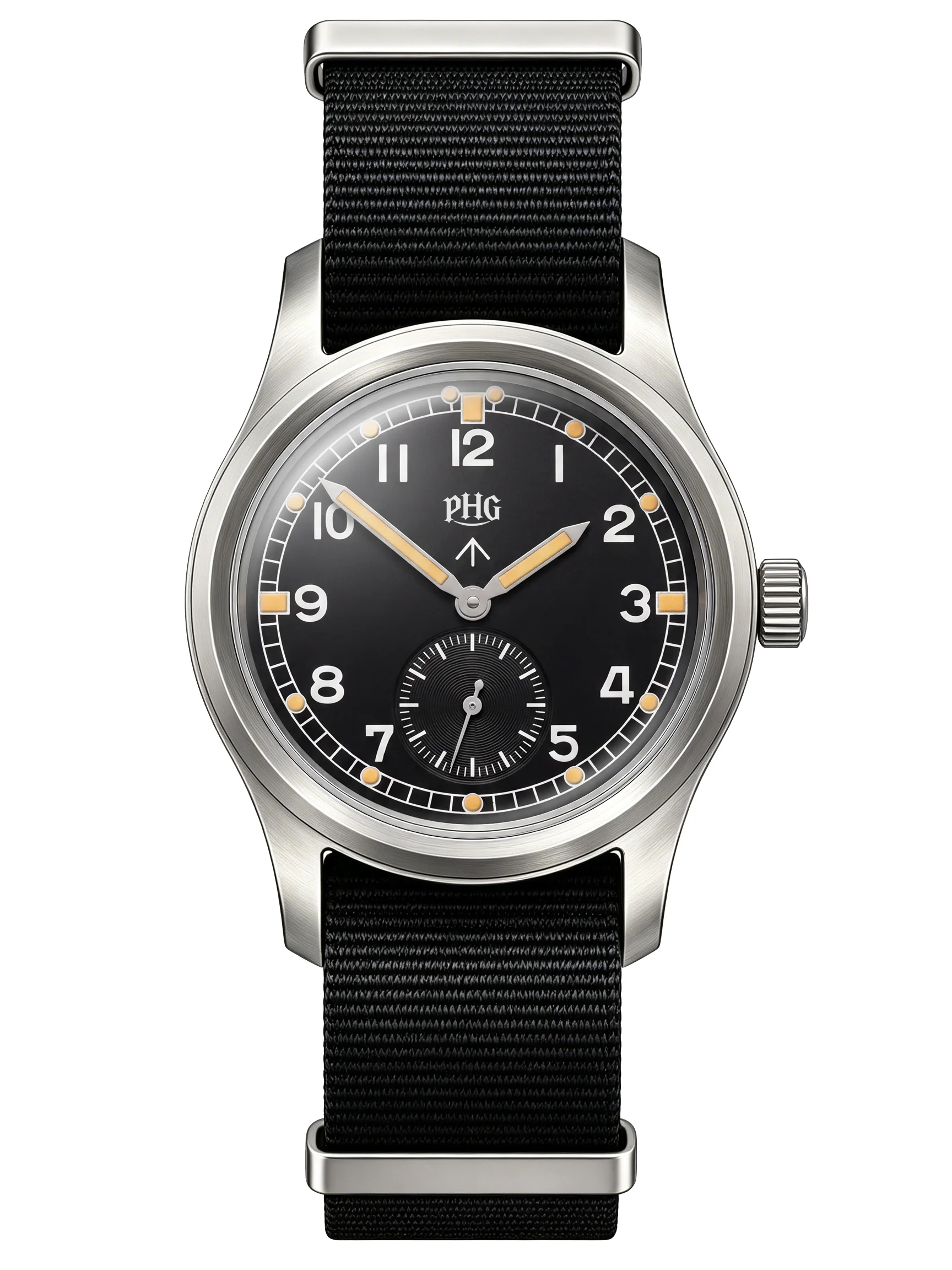 PHG WO‑1945 WWII Dirty Dozen Vintage Military Watch, 36mm Small Case, Retro Quartz Wristwatch for Men Women