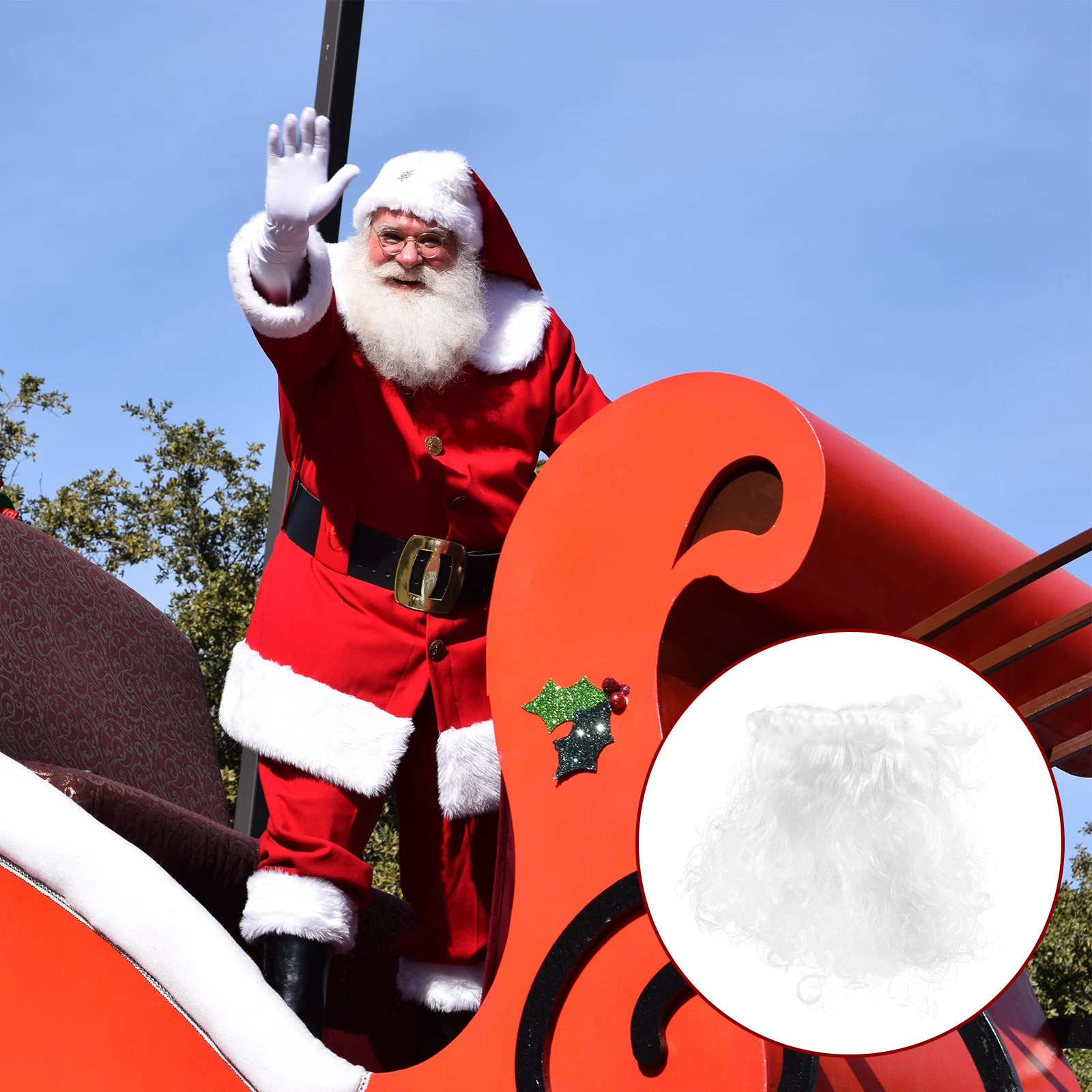 

Santa Beard Accessories Simulated Funny Performing Props Plastic Costume Party Fake Fancy Dress