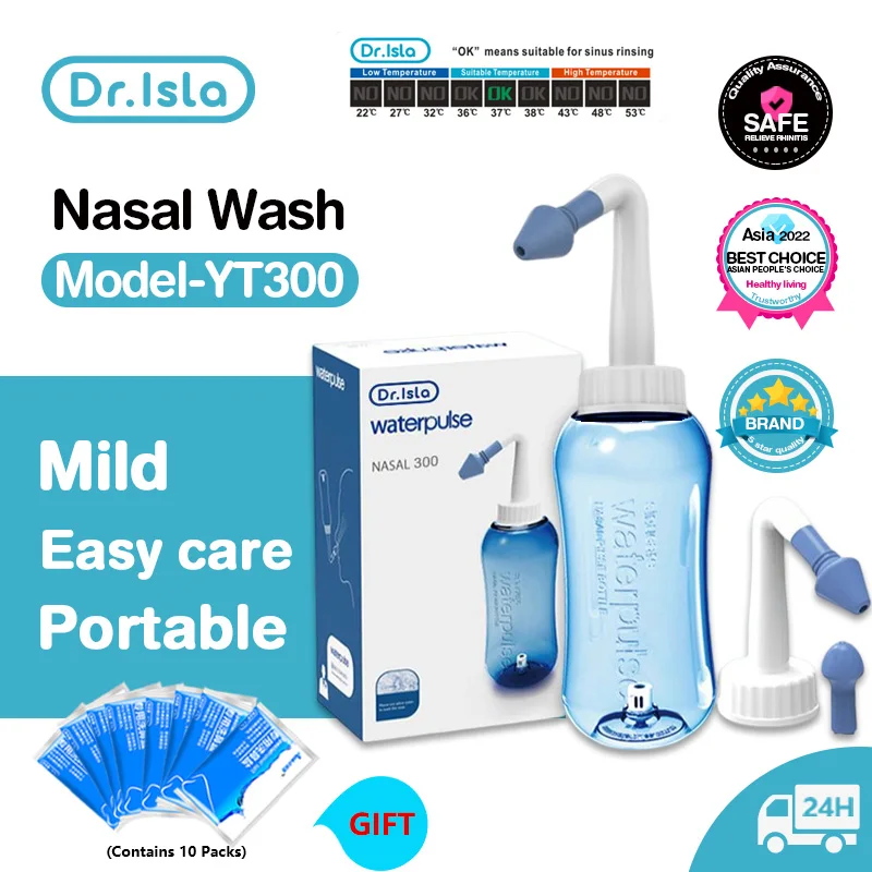 Dr.isla 300ml Nose Cleaner Nasal Irrigator Nasal Wash Neti Pot Avoid Allergic Rhinitis Sinusitis Cure For Adult Child Therapy