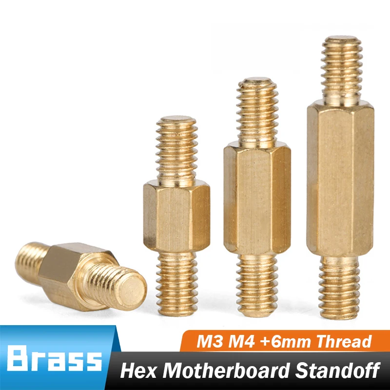 

Brass M3 M4 Hex Motherboard Standoff Rack Stud Spacing Screw Male-male Metric Thread Pcb Support Pillars Bracket Spacer Bolt