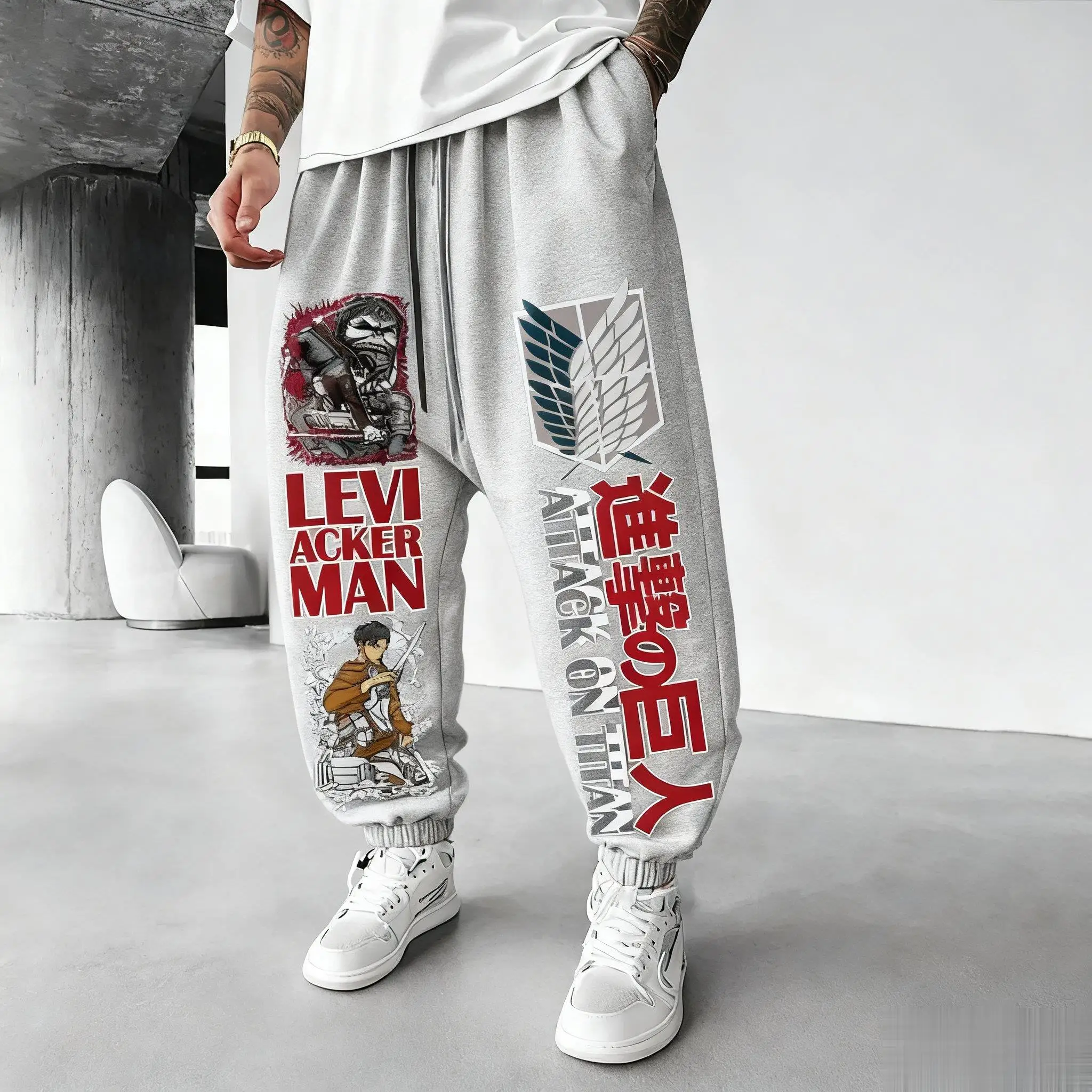 Attack on Titan Anime Sweatpants Men Women Japanese Cartoon Print Jogger Pants Casual Streetwear Hip Hop Trousers Autumn Winter