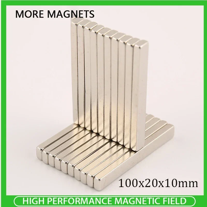 

1/2PCS 100x20x10mm Block Powerful Magnets Long Sheet Neodymium Magnet Strong Permanent NdFeB Magnets