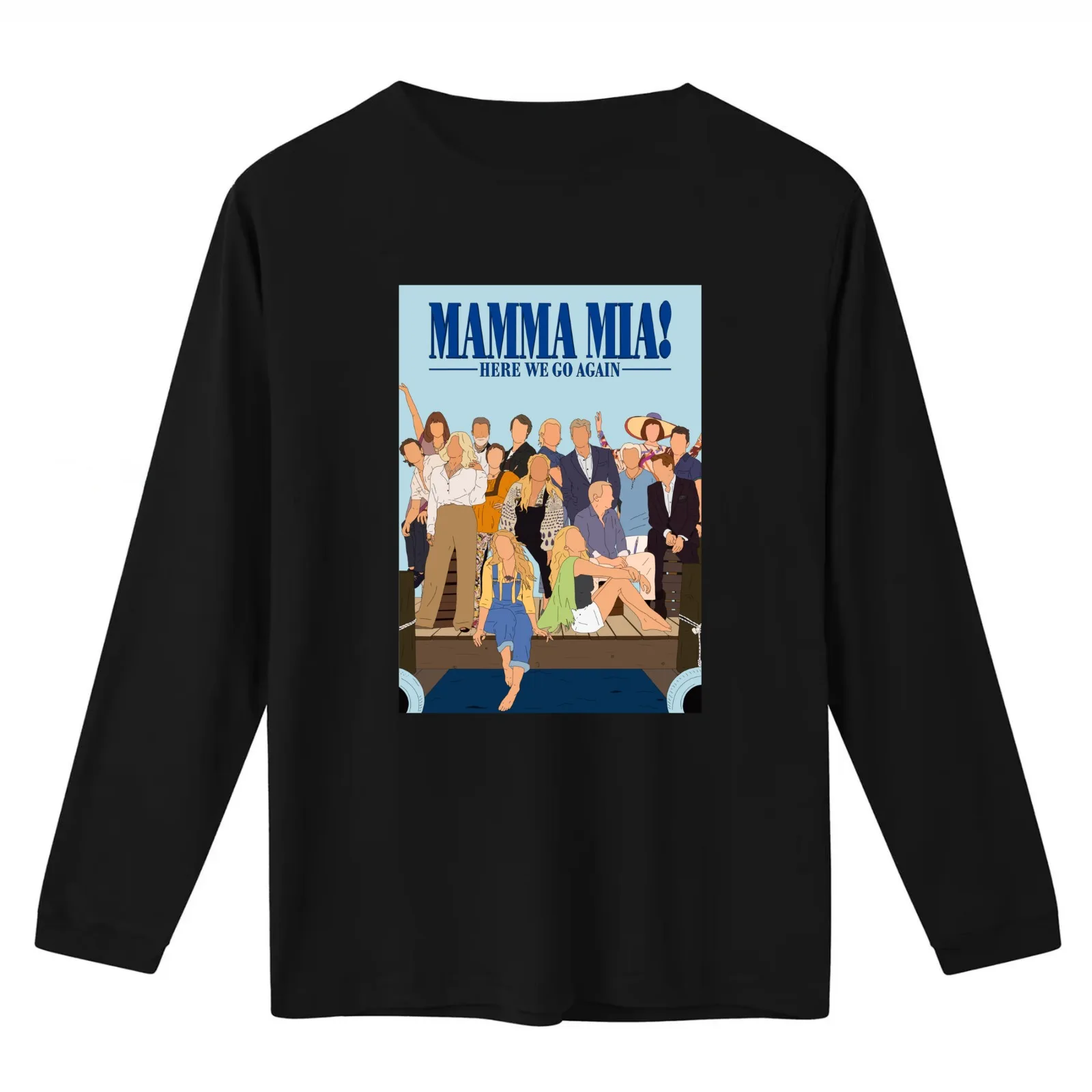 Mamma Mia Here We Go Again T-Shirt Summer Casual Cotton Tee Oversized Streetwear Tops Vintage Graphic Print Unisex Men Women