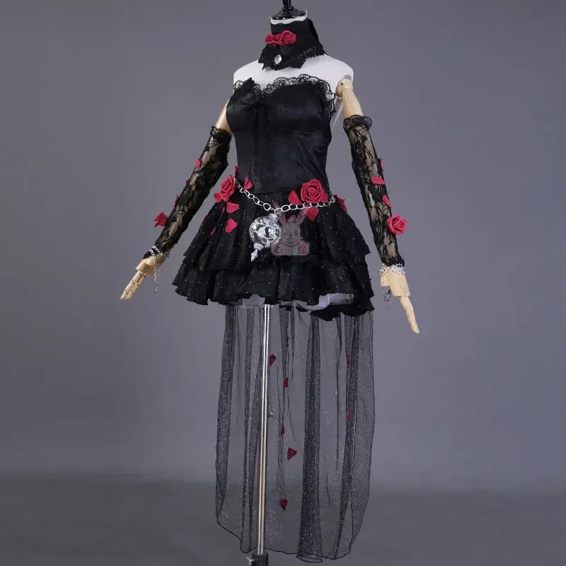 Game Identity V Psychologist Aida Cosplay Costume Long Night Skin Black Dress Suit Hallween Party Uniforms Custom Made