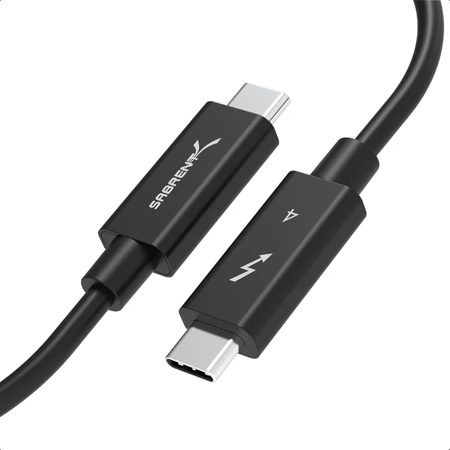 

Сертифицированный кабель Thunderbolt 4 100 Вт PD 8K 60 Гц DisplayPort 40 Гбит/с Дані USB 4 и Thunderbolt 3 Совместимость 3,28 фута 1 м Прочный H