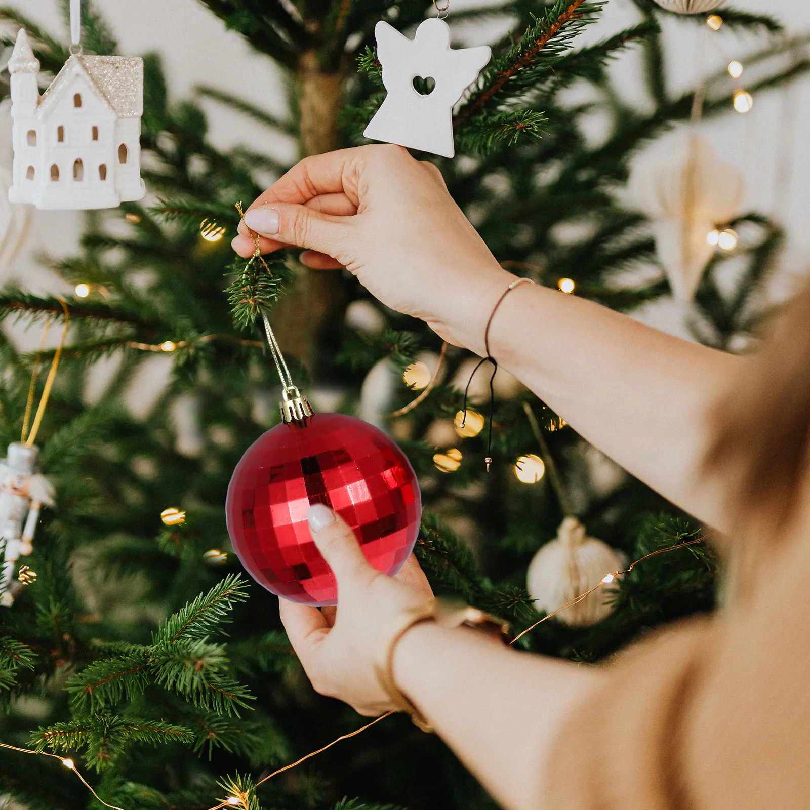 

36pcs Christmas Hanging Xmas Pendant Ornaments Smooth Shiny Ball Decor For Xmas Party Wedding Home Indoor Outdoor Use