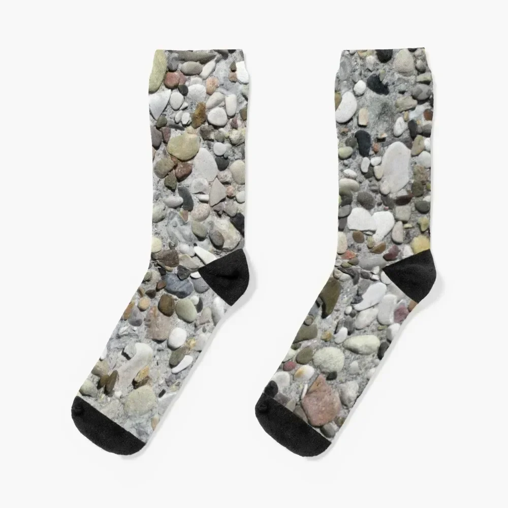 Stones, stone, pebbles, rocks, nature Socks aesthetic kawaii warm winter Designer Man Socks Women's