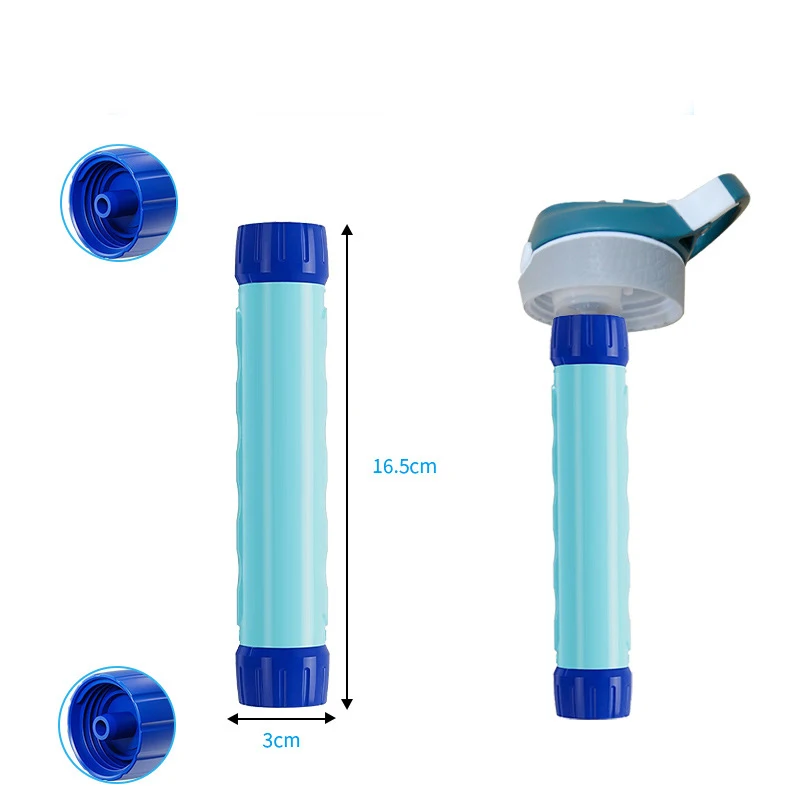 750ML Water Filter Straw Outdoor Bottle/Cup for Survival  Emergency Supplies Purification Water Purifier for Camping Hiking