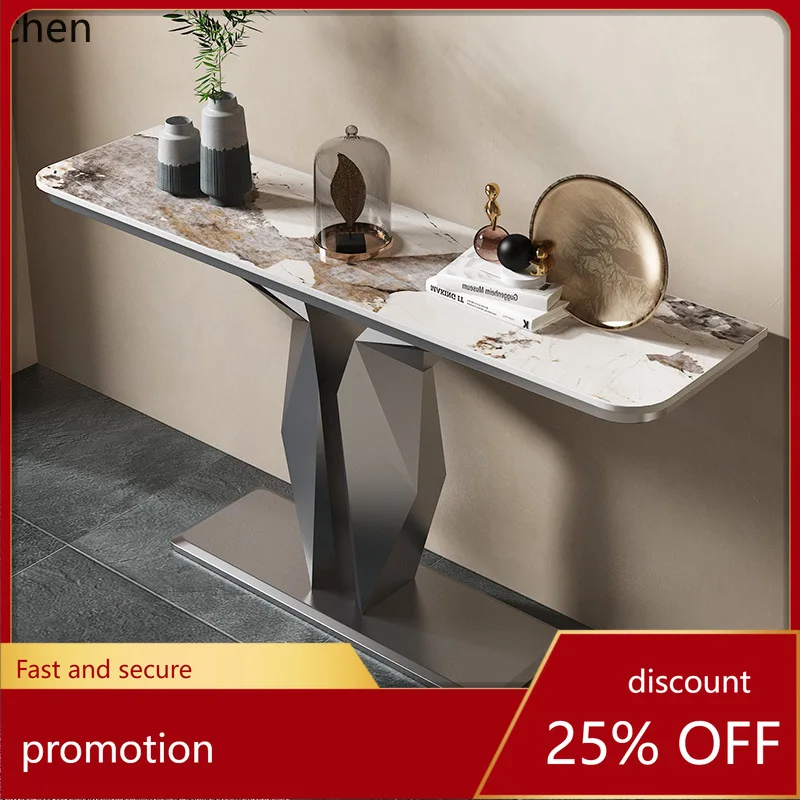 

CZ Simple Modern Entryway Cabinet for Home, Hotel Lobby, Front Door Sideboard, Stone Entryway Table