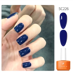 7ml Semi Permanent Gel Nail Polish green blue purple Natural Transparent Nude Nails Art Soak Off  UV LED Varnish Base Top Coat