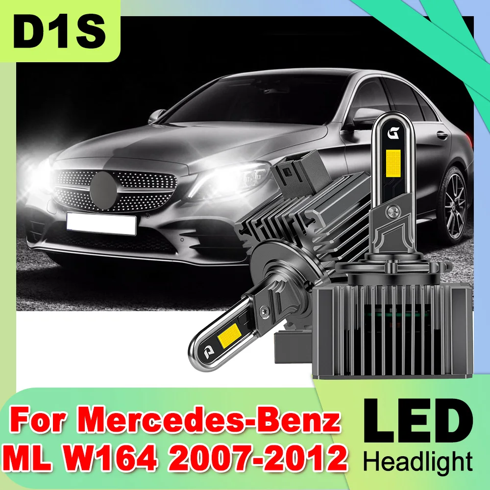 

2PCS D1S LED Xenon Headlight With Fan 1:1 Design High Brightness For Mercedes-Benz ML W164 2007-2011 2012 Turbo HID Xenon Lights