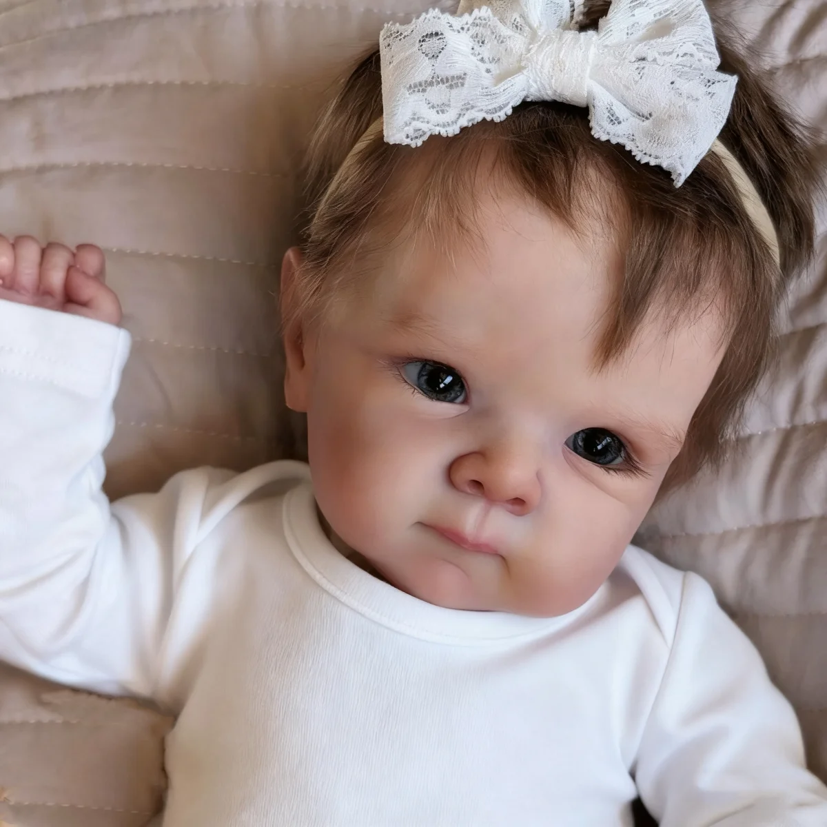 Boneca Reborn Realista BZDOLL de 19 Polegadas (48 CM) com Corpo de Vinil Completo / Corpo de Tecido, Brinquedo Infantil, Presente de Aniversário Artesanal e Fashion