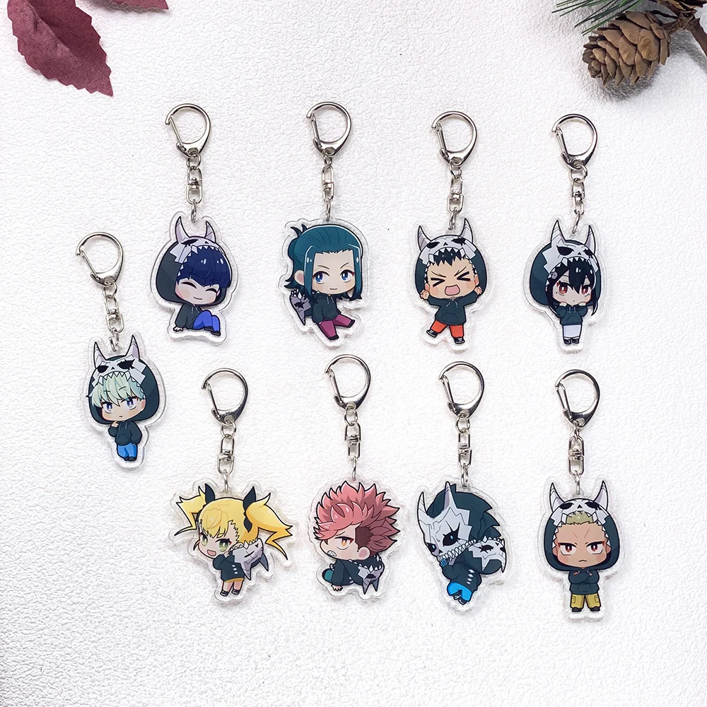 

9Pcs Anime Figures Kaiju No. 8 Car Keychain Accessories Acrylic Cute Charms Pendant For Bag Funny Key Holder Backpack Decoration