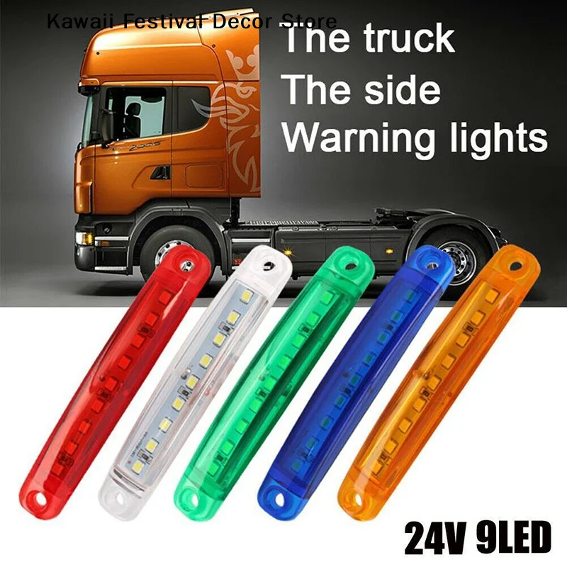 【K】1PCS 12V-24V Led Side Marker Indicator Car Lights Front Rear for Trucks Cab RV Trailer Amber/Red/White/Green/Blue