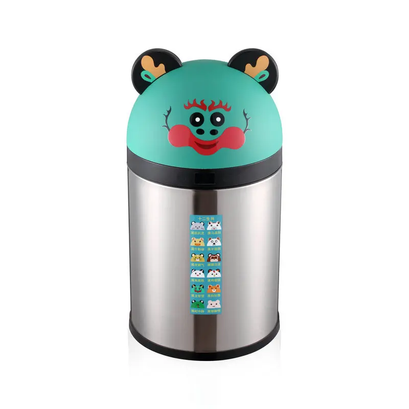 Intelligent Induction Trash Can Zodiac Cartoon Intelligent Desktop Storage Bucket