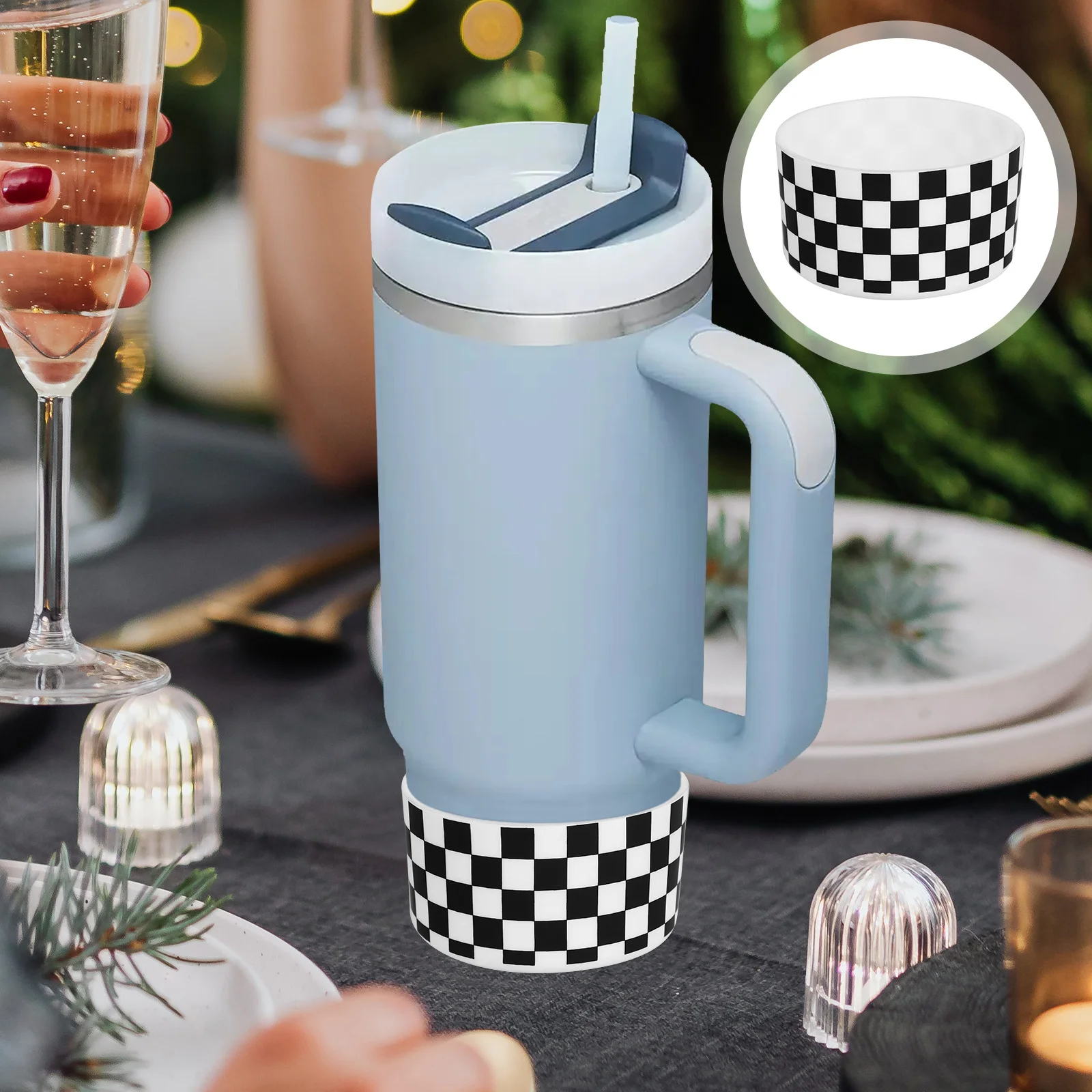 

Water Bottle Bottom Sleeve Silicone Boot Cover Protective Non-Slip Easy Clean Decorative Cup Tumbler Bottle Accessories Sleeve