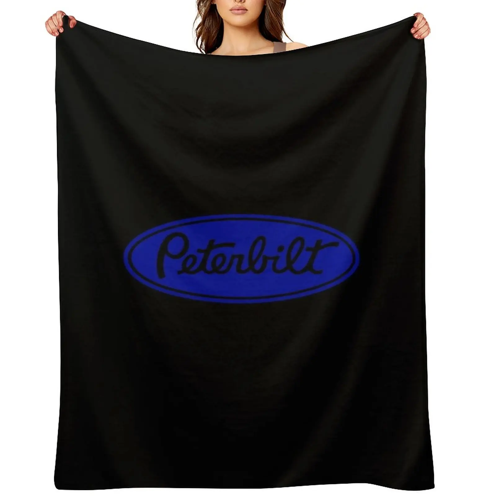 

Peterbilt Truck blue black Throw Blanket Baby Thermal Thin Furrys Blankets