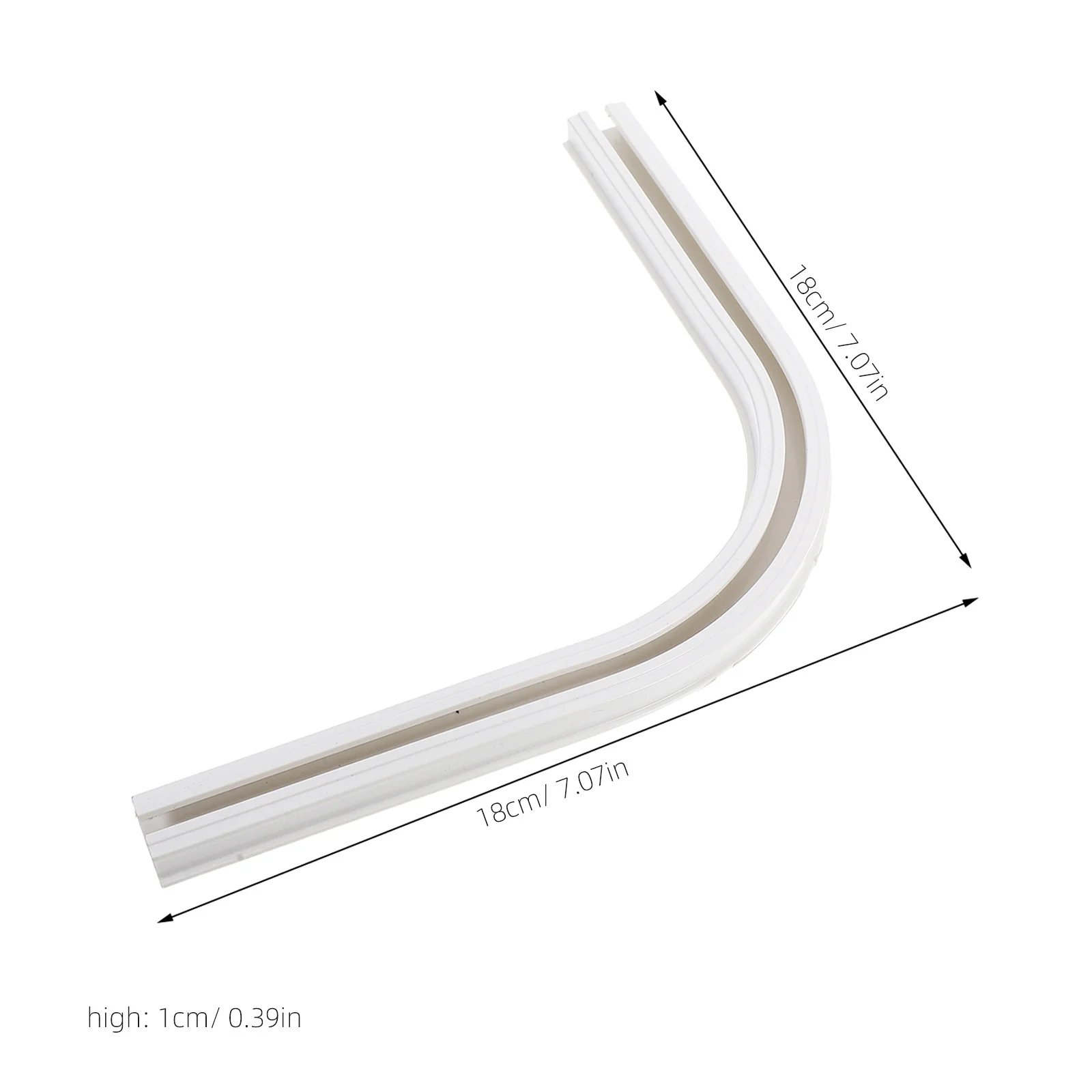 Curtain Track Ceiling Mount Adhesive Rail Wall Mounted Slide For Bathroom Shower Home Office Smooth Corner Quiet Operation Easy
