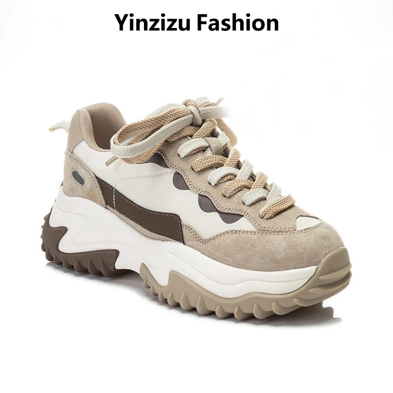 

Women Casual Shoes Spring Autumn Lace Up Sneakers Increasing Height Casual Platform Shoes Woman