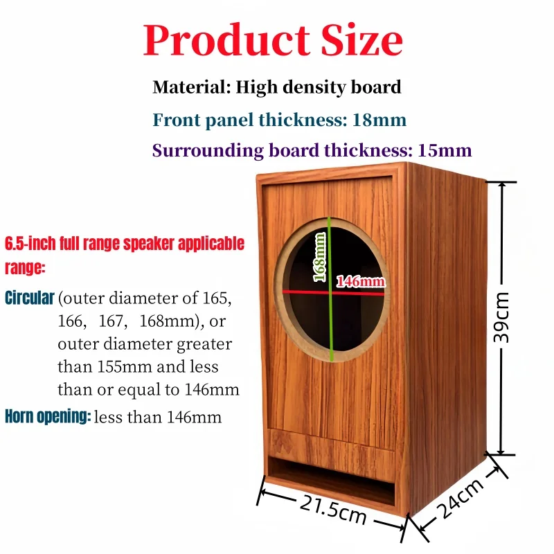 DIY Audio Modification,6.5-inch(146/168mm)Maze Speaker Empty Box, Car/Home Full Frequency Speaker Box, Speaker Wooden Housing