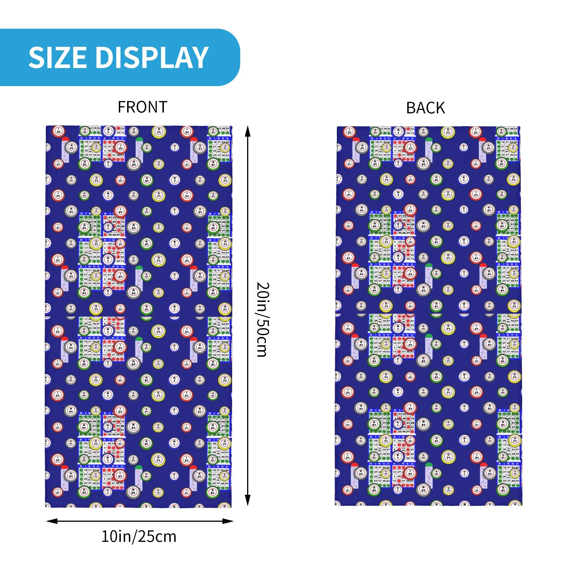Best Play Bingo Game For Bingo Players Bandana Neck Gaiter UV Protection Face Scarf Cover Women Men  Headwear Tube Balaclava