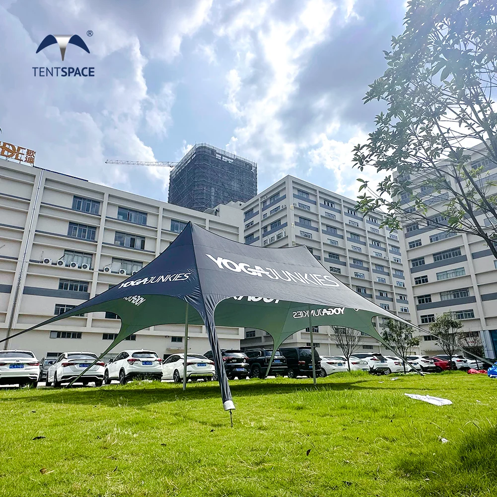 

Factory Custom 16x10m White Star Tent With 2 Aluminum Poles For Party Events And Trade Shows