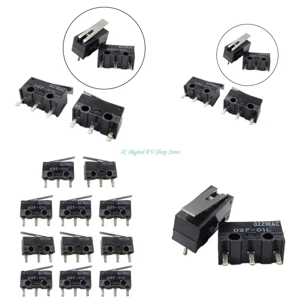 

E74D Original Mouse Microswitch D2F-01L Japan Dot 10M Clicks Mouse Micro Switches Button Mouse Maintenance