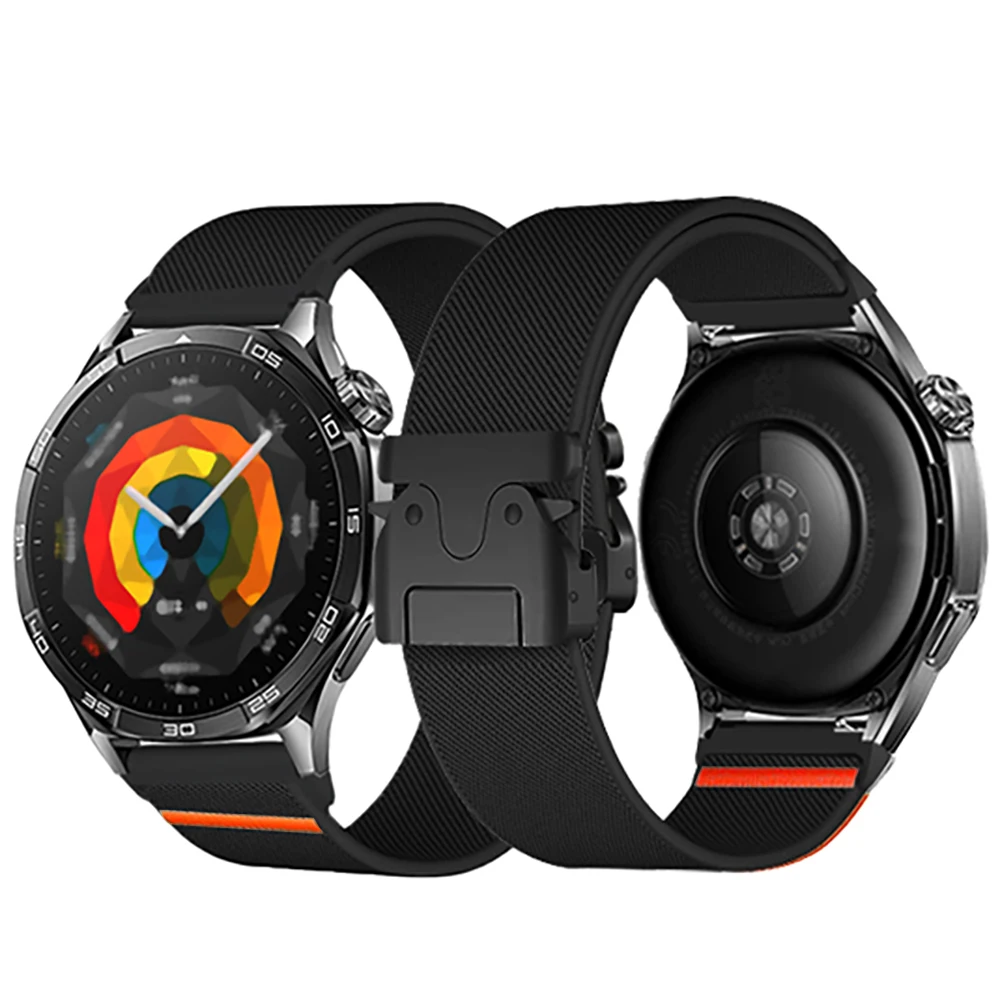 20/22 mm Nylon-Fallschirmschnallenarmband für Huawei Watch 4 5 GT 2 2e 3 4 5 Pro Armband Samsung Galaxy Watch 4 5 6 7 klassisch/aktiv