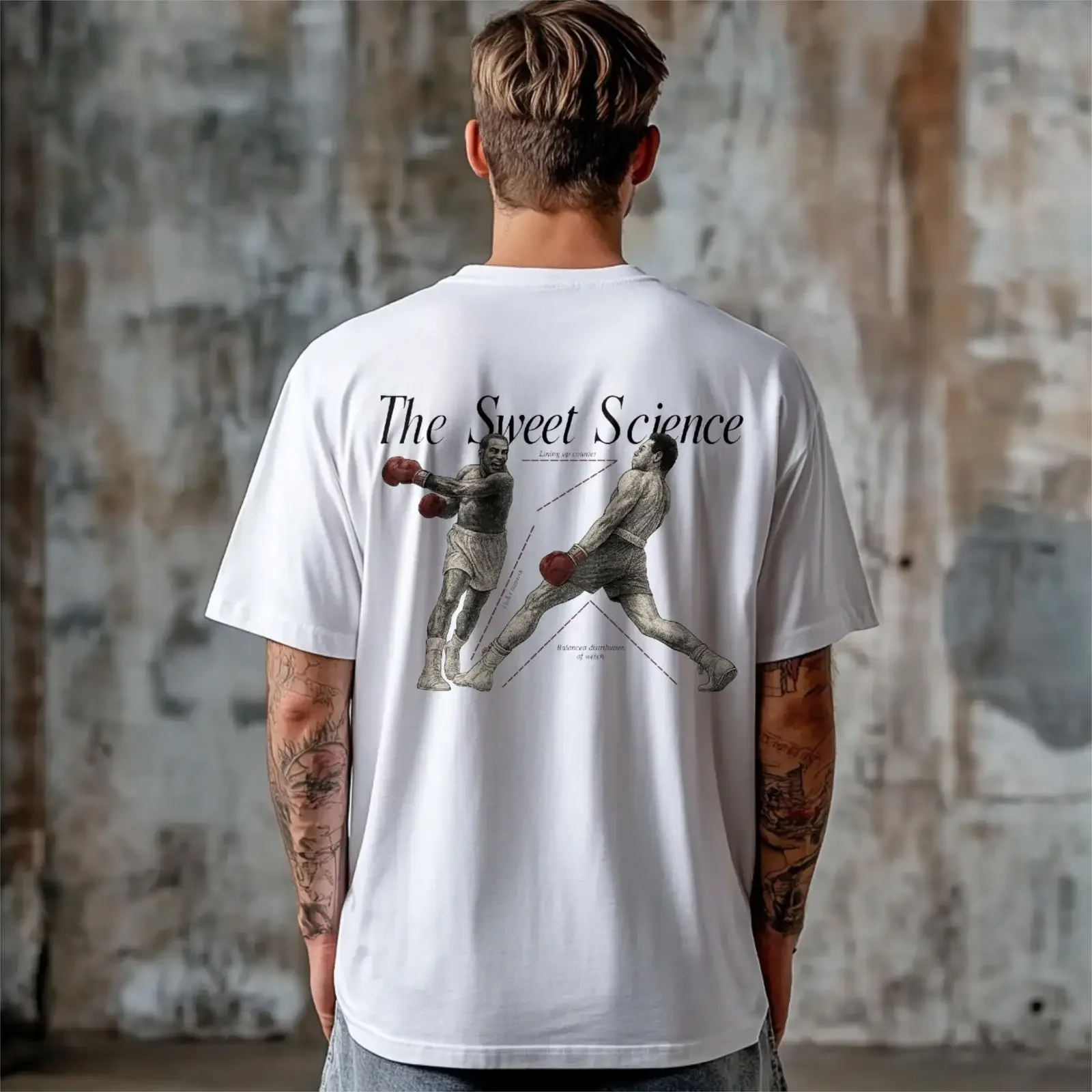 The Sweet Science Boxing T Shirt Vintage Boxer Retro Sports for Fans Fighters vintage Washed designer clothes streetwear Soft