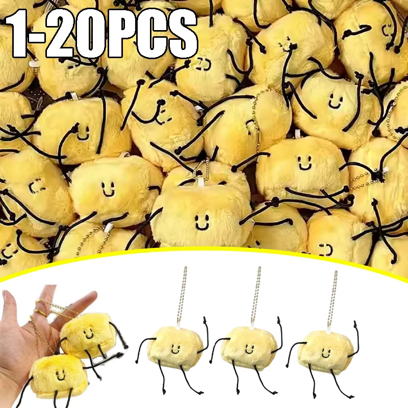 

New Small and Cute Creative Butter Doll Keychains Soft Kawaii Bag Pendant Cheese Cartoon Mini Plush Toy Keychain Holiday Gift