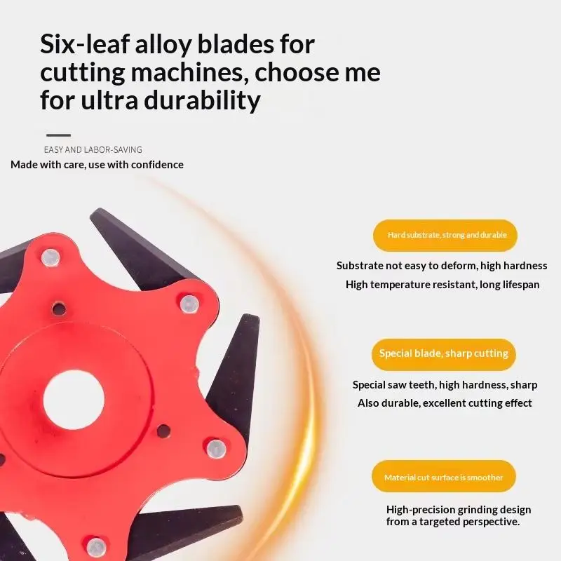 #6-Blade Lawn Mower Cutter Head Universal Multi-Purpose Brush Cutter Attachment For Grass & Weeds Fits Most Trimmers