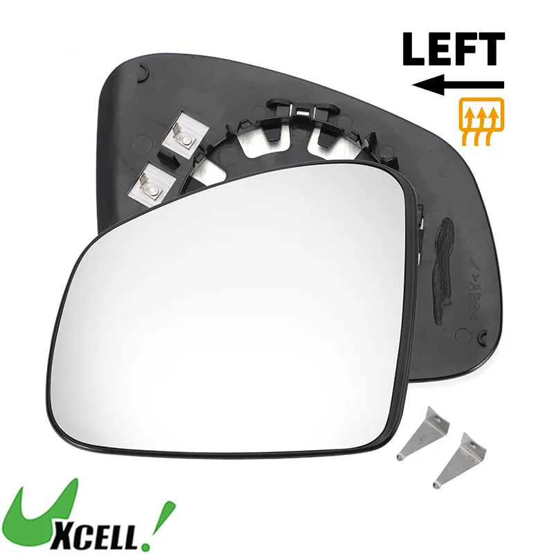 UXCELL Car Left Side White Mirror Glass with Back Heated for Renault Twingo 2014-2020 for SMART FORFOUR FORTWO 2014-2020