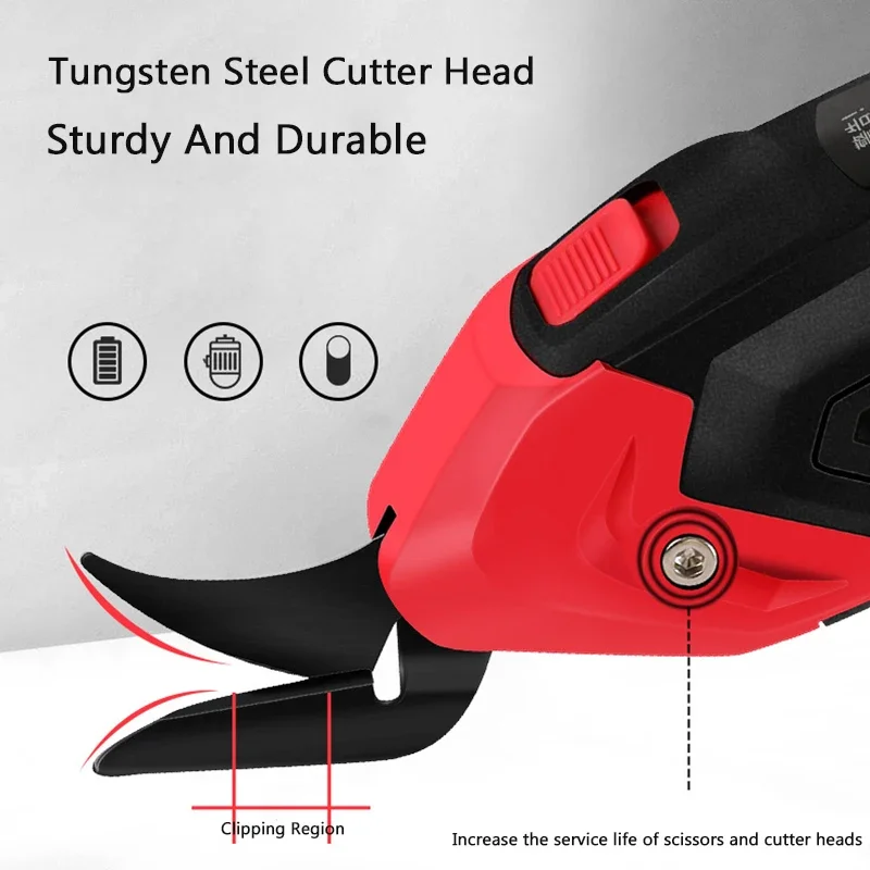 Tungsten Steel Electric Scissors 1800rpm High speed Cutting Machine Household Cordless Fabric Cloth Scissors USB Rechargeable