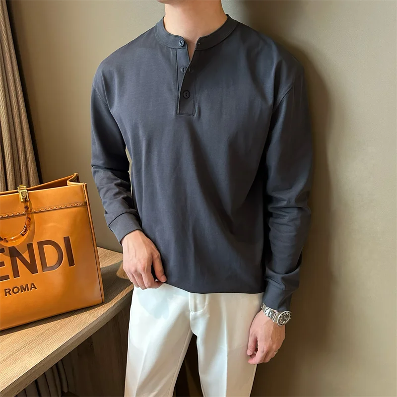 

Одноцветный весенне-осенний мешковатый свитшот, брендовый мужской пуловер, распродажа, модные тенденции, 2025 г., нормальные эстетические мужские футболки Xl