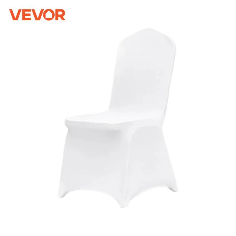 VEVOR 200 Uds folding chair cases in LICRA elastic adjustable chair case Universal removable washable protective cases white