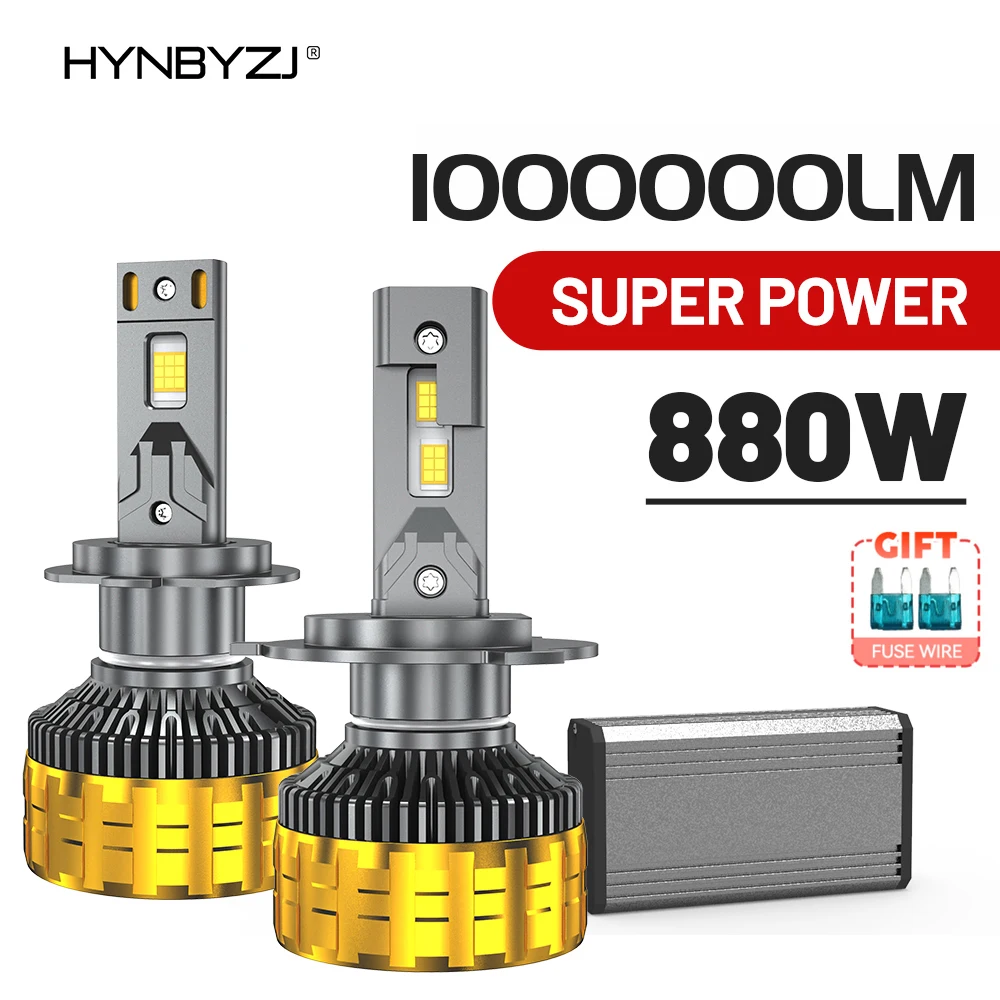 

HYNBYZJ 6000K H7 H4 H11 Led Lamp 880W Led Lights For Car H1 H3 H8H H9 HB3 9005 HB4 9006 9007 9012 Led Headlight Bulb