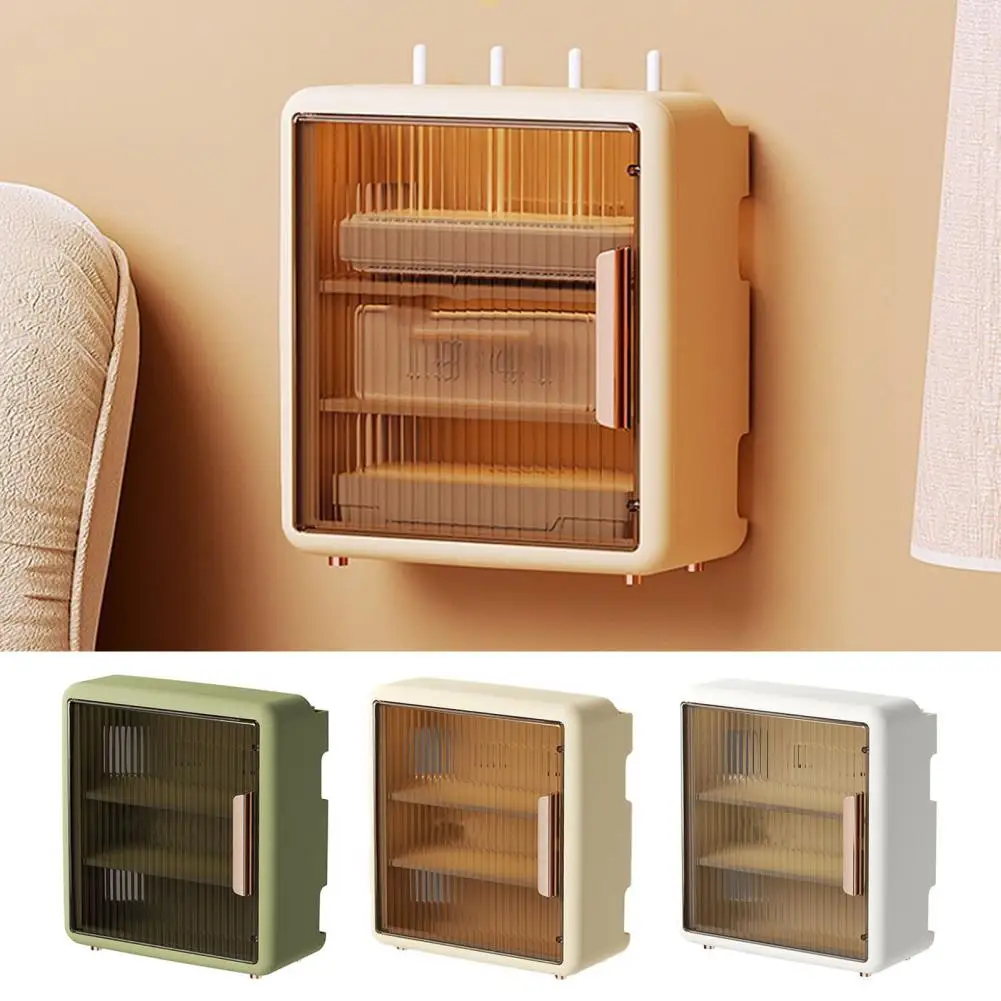 1 Set Router Storage Box Storage Shelf Household Supplies Punch-free Strong Load-bearing Multi-layer Wall Mounted Wireless Route